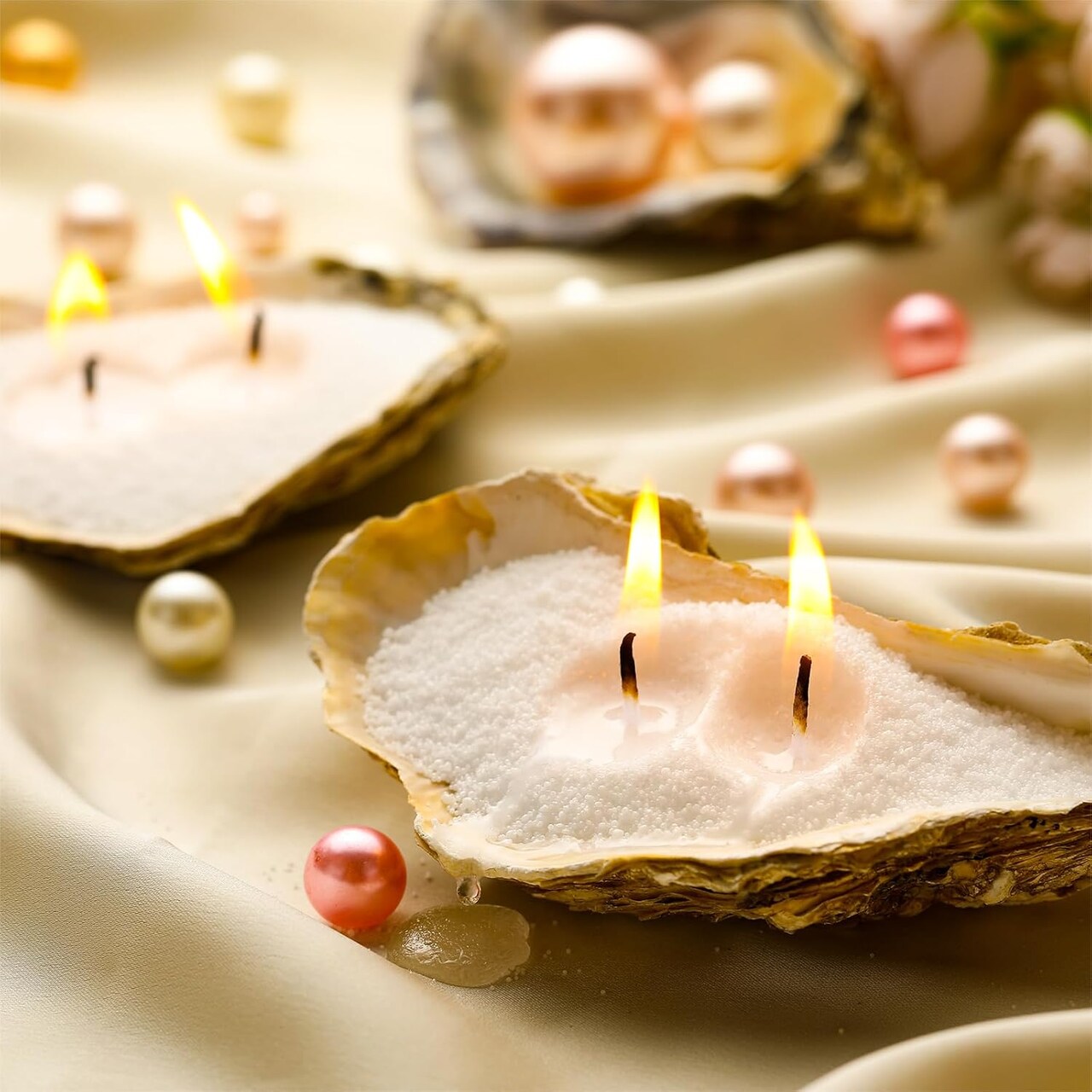 2.2lb Unscented Scented Pearled Candle Sand Wax Set with wicks (Conelist) 4.72 x 4.72 x 3.94 inches